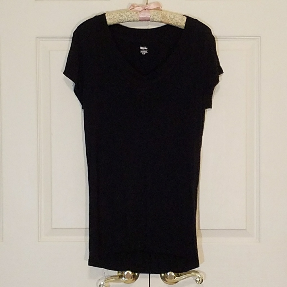 Super Soft Black V-Neck Top